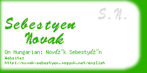 sebestyen novak business card